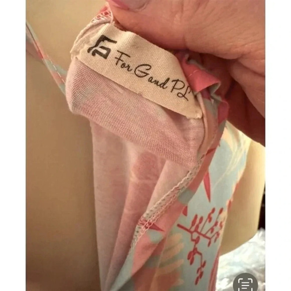 - For G and PL Women's Tropical Print Halter Maxi Dress Sleeveless size large - Picture 5 of 12